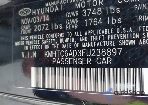 2015 Hyundai Veloster из США, поврежденный, VIN KMHTC6AD3FU238897